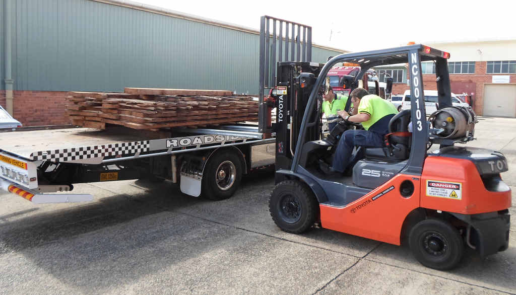 GALLOPING ON: Raven’s truck delivering the Rocking Horse timber GALLOPING ON: Raven’s truck delivering the Rocking Horse timber
